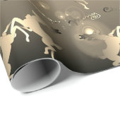 Dansrenrenrenrenrendier Bleek Bronze "Vrolijk kers Cadeaupapier (Rol Hoek)