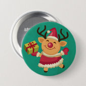 DansrenrenrenrenrendierButton Ronde Button 7,6 Cm (Voorkant /achterkant)