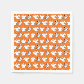 Dansrijen van de Flying Ghosts Halloween Party Servet (Voorkant)