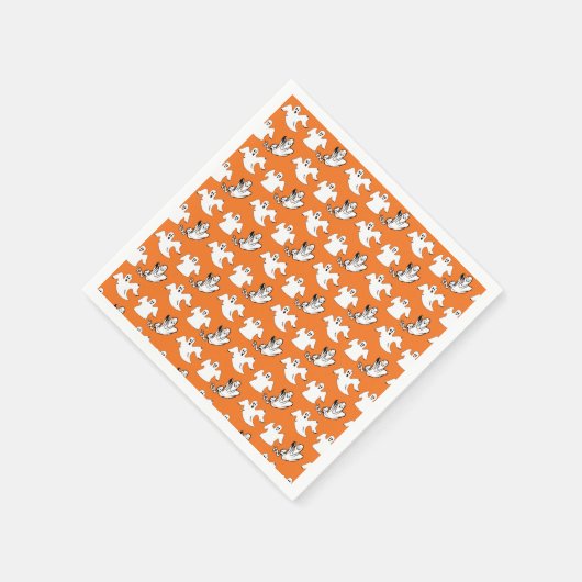 Dansrijen van de Flying Ghosts Halloween Party Servet (Hoek)