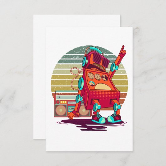 Dansrobot Bedankkaart (Voorkant / Achterkant)