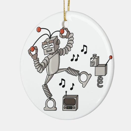Dansrobot Keramisch Ornament (Links)