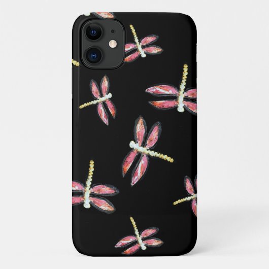 Dansroze dragonfly Girly Case-Mate iPhone Case (Achterkant)