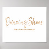 Dansschoenen 8x10 stijlvol Roos Gold Wedding Sign Poster (Voorkant)