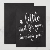 Dansschoenen Betaalbaar bord voor bruiloft Kaart (Voorkant / Achterkant)