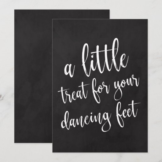 Dansschoenen Betaalbaar bord voor bruiloft Kaart (Voorkant / Achterkant)