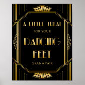 Dansschoenen bruiloft | Gatsby Art Deco Poster (Voorkant)