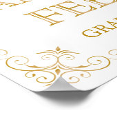 Dansschoenen bruiloft | Gatsby Art Deco Poster (Hoek)