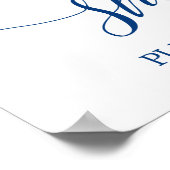 Dansschoenen bruiloft in Navy Blue Poster (Hoek)