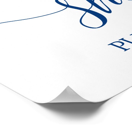 Dansschoenen bruiloft in Navy Blue Poster (Hoek)