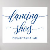 Dansschoenen bruiloft in Navy Blue Poster (Voorkant)