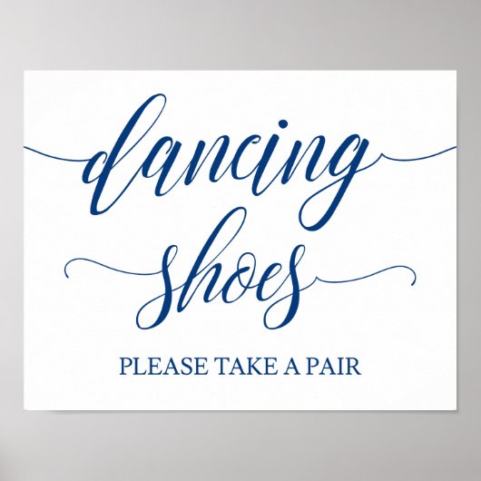 Dansschoenen bruiloft in Navy Blue Poster (Voorkant)