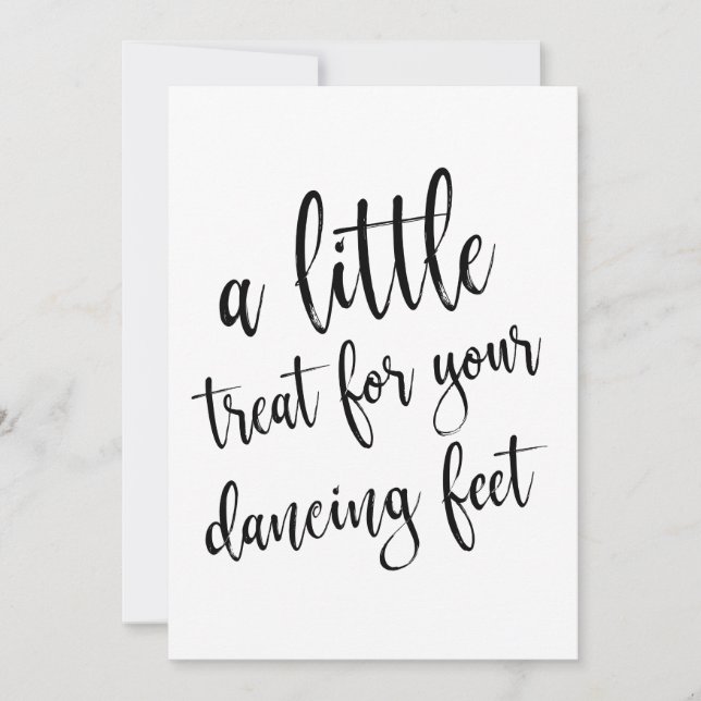 Dansschoenen Calligrafie Betaalbare Trouwtekst (Voorkant)