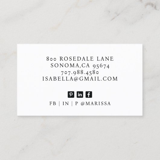 Dansschoenen Dance Instructor Visitekaartje (Achterkant)