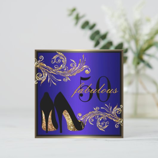 Dansschoenen - Fantastische uitnodiging voor 50e v (Staand voorkant)