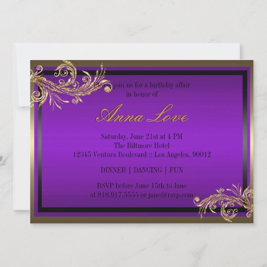 Dansschoenen - Fantastische uitnodiging voor 50e v (Achterkant)