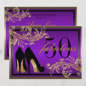 Dansschoenen - Fantastische uitnodiging voor 50e v (Voorkant / Achterkant)