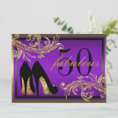 Dansschoenen - Fantastische uitnodiging voor 50e v (Staand voorkant)