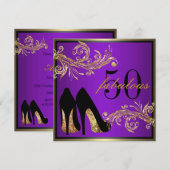 Dansschoenen - Fantastische uitnodiging voor 50e v (Voorkant / Achterkant)