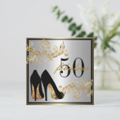 Dansschoenen - Fantastische uitnodiging voor 50e v (Staand voorkant)