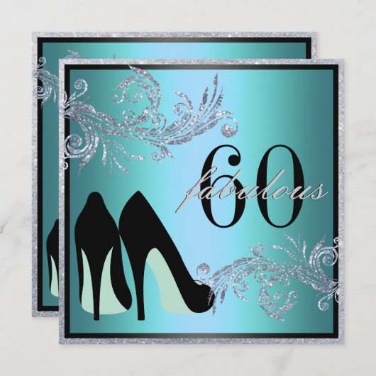 Dansschoenen - Fantastische uitnodiging voor 50e v (Voorkant / Achterkant)