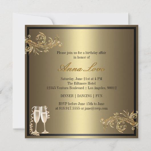 Dansschoenen - Fantastische uitnodiging voor 50e v (Achterkant)