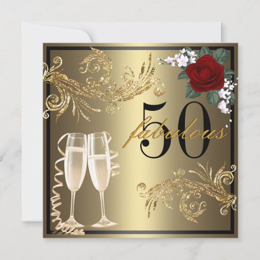 Dansschoenen - Fantastische uitnodiging voor 50e v (Voorkant)