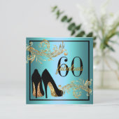 Dansschoenen - Fantastische uitnodiging voor 60e v (Staand voorkant)