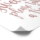 Dansschoenen Roos Gold Glitter 8x10 bruiloft Poster (Hoek)