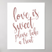 Dansschoenen Roos Gold Glitter 8x10 bruiloft Poster (Voorkant)