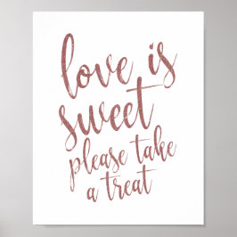 Dansschoenen Roos Gold Glitter 8x10 bruiloft Poster