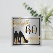Dansschoenen - Uitnodiging voor 60e verjaardag (Staand voorkant)