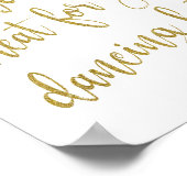 Dansschoenen voor gouden glitter 8 x 10 bruiloft poster (Hoek)