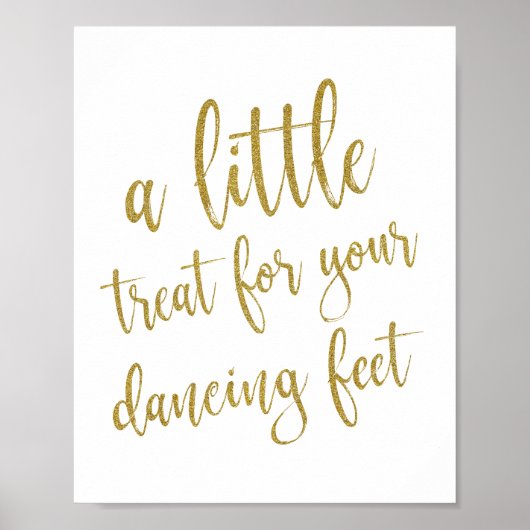 Dansschoenen voor gouden glitter 8 x 10 bruiloft poster (Voorkant)