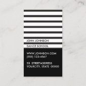 Dansschool Beak Hip Hop Zwart Wit Strepen Visitekaartje (Achterkant)