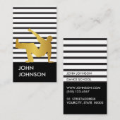 Dansschool Beak Hip Hop Zwart Wit Strepen Visitekaartje (Voorkant / Achterkant)