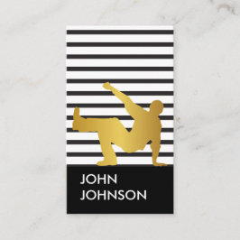 Dansschool Beak Hip Hop Zwart Wit Strepen Visitekaartje