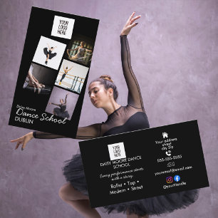 Dansschool fotomap ballet tap modern visitekaartje