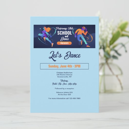 dansschool kaart (Staand voorkant)