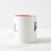 Dansscript lettertekens | De heer en mevrouw Tweekleurige Koffiemok (Center)