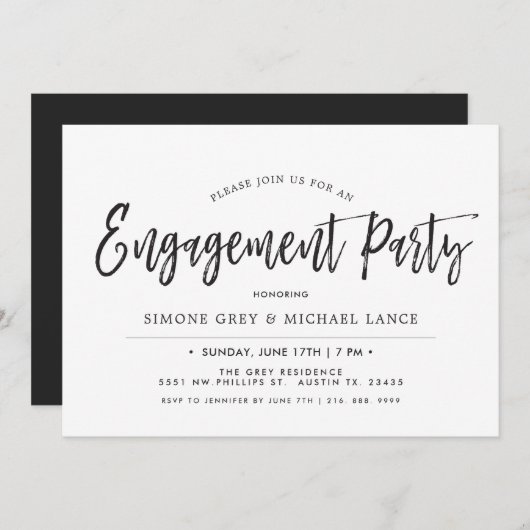 Dansscript | Minimaal stijlvolle feestdag Kaart (Voorkant / Achterkant)