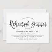 Dansscript zwart | Witte repetitie diner Kaart (Voorkant)