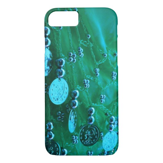 Danssjasje met blauw groene munten Case-Mate iPhone case (Achterkant)
