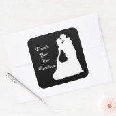 Danssticker met bride en Groom Wedding Vierkante Sticker (Envelop)