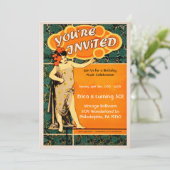  dansstijl feestuitnodiging kaart (Staand voorkant)