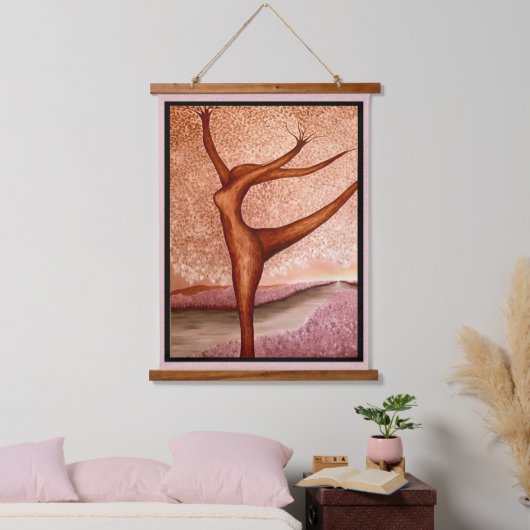 Dansstructuur Hangend Wandkleed (Slaapkamer)