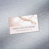 Dansstudio Balletdanser Pastelroze Website Magnetisch Visitekaartje (Voorbeeld)