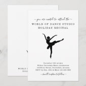 Dansstudio balletrecital uitnodiging (Voorkant / Achterkant)