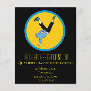Dansstudio hiphop danslessons bedrijf flyer