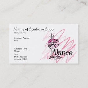 Dansstudio of winkel visitekaartje